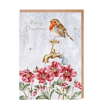 Wrendale Designs 'Christmas Visitor' Robin Christmas Card Pack| Online For Equine