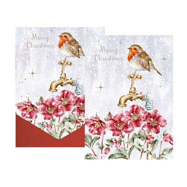 Wrendale Designs 'Christmas Visitor' Robin Christmas Card Pack| Online For Equine