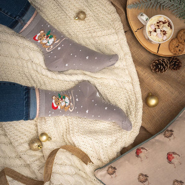 Wrendale Designs 'Christmouse' Mouse Socks| Online For Equine