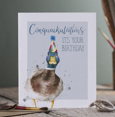 Wrendale Designs 'Conquackulations' Duck Birthday Card| Online For Equine