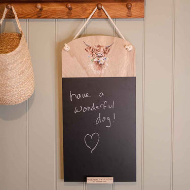 Wrendale Designs 'Daisy Coo' Highland Cow Chalkboard| Online For Equine