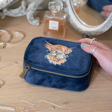 Wrendale Designs 'Daisy Coo' Highland Cow Embroidered Accessory Case| Online For Equine