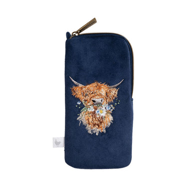 Wrendale Designs 'Daisy Coo' Highland Cow Embroidered Glasses Pouch| Online For Equine