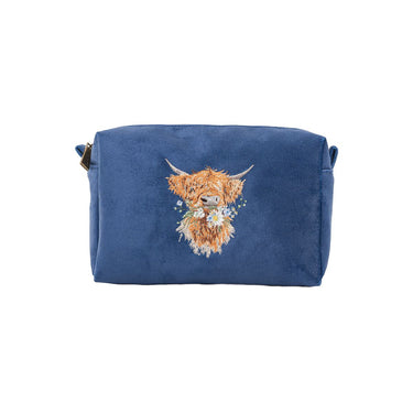 Wrendale Designs 'Daisy Coo' Highland Cow Embroidered Make Up Bag| Online For Equine