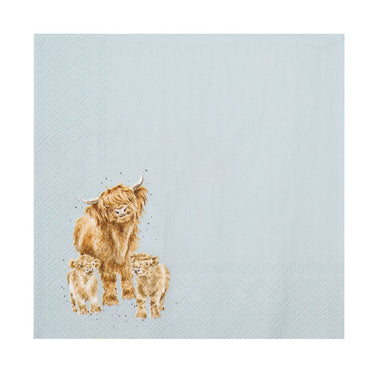 Wrendale Designs 'Daisy Coo' Highland Cow Lunch Napkin| Online For Equine