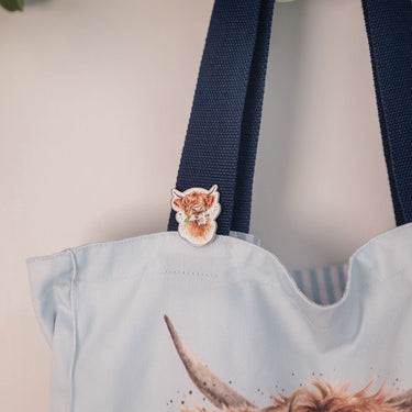 Wrendale Designs 'Daisy Coo' Highland Cow Pin Badge| Online For Equine