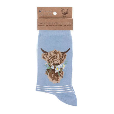 Wrendale Designs 'Daisy Coo' Highland Cow Socks| Online For Equine