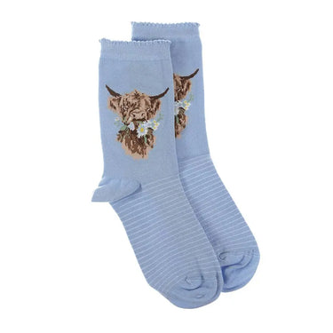 Wrendale Designs 'Daisy Coo' Highland Cow Socks| Online For Equine
