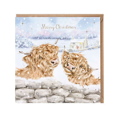 Wrendale Designs 'Deck The Horns' Highland Cow Christmas Card| Online For Equine