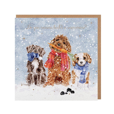 Wrendale Designs 'Do You Wanna Build A Snowman?' Dog Christmas Card| Online For Equine
