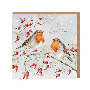 Wrendale Designs 'Feathers And Friendship' Robin Christmas Card| Online For Equine