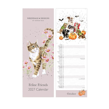 Wrendale Designs 'Feline Friends' Cat Slim Calendar 2027| Online For Equine