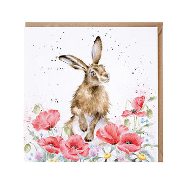 Wrendale Designs 'Field Of Flowers' Hare Card| Online For Equine