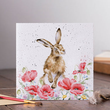 Wrendale Designs 'Field Of Flowers' Hare Card| Online For Equine