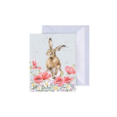 Wrendale Designs 'Field Of Flowers' Hare Mini Card| Online For Equine