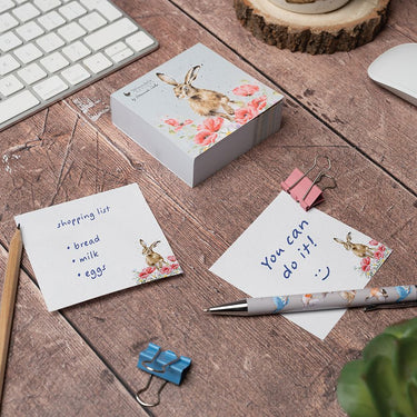 Wrendale Designs 'Field Of Flowers' Hare Sticky Notes| Online For Equine