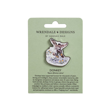 Wrendale Designs 'Fine And Dandy' Donkey Pin Badge| Online For Equine