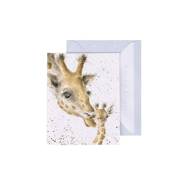 Wrendale Designs 'First Kiss' Giraffe Mini Card| Online For Equine
