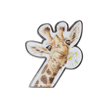 Wrendale Designs 'Flowers' Giraffe Pin Badge| Online For Equine