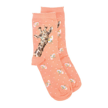 Wrendale Designs 'Flowers' Giraffe Socks| Online For Equine