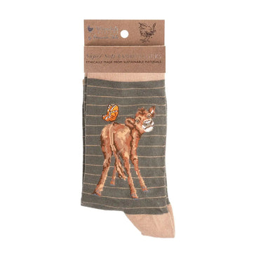 Wrendale Designs 'Flutterly Fabulous' Cow Socks| Online For Equine