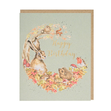 Wrendale Designs 'Foraging Foray' Woodland Animal Birthday Card| Online For Equine