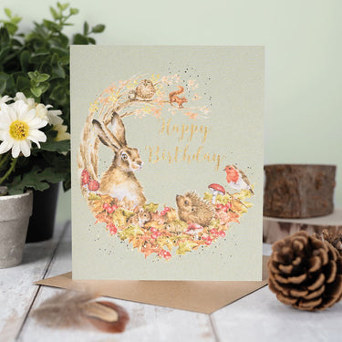 Wrendale Designs 'Foraging Foray' Woodland Animal Birthday Card| Online For Equine