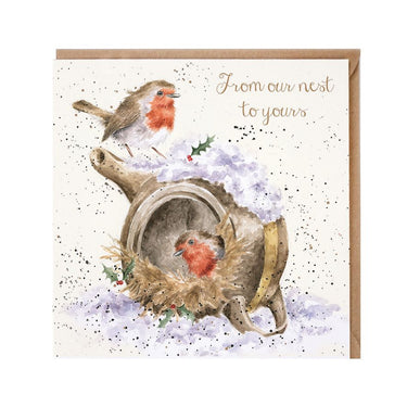 Wrendale Designs 'From Our Nest To Yours' Robin Christmas Card| Online For Equine