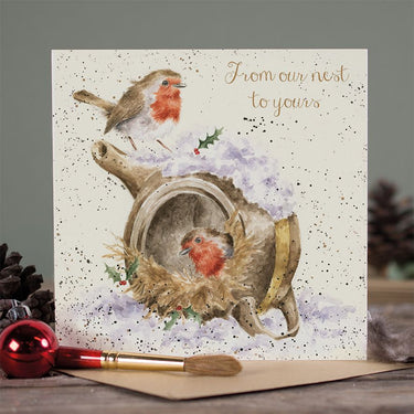 Wrendale Designs 'From Our Nest To Yours' Robin Christmas Card| Online For Equine