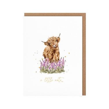 Wrendale Designs 'Gentle Giant' Highland Cow Little Sentiment Card| Online For Equine
