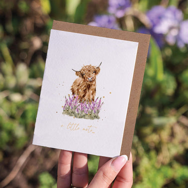 Wrendale Designs 'Gentle Giant' Highland Cow Little Sentiment Card| Online For Equine