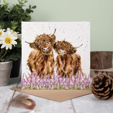 Wrendale Designs 'Gentle Giants' Highland Cow Card| Online For Equine