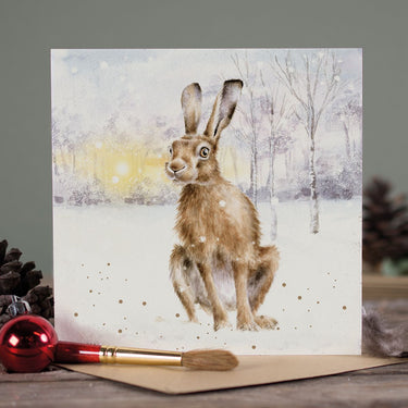 Wrendale Designs 'Golden Hour' Hare Christmas Card| Online For Equine