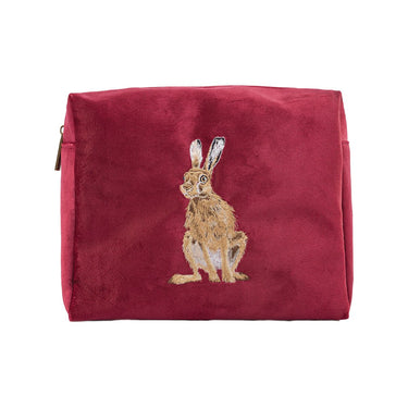 Wrendale Designs 'Golden Hour' Hare Embroidered Cosmetic Bag| Online For Equine