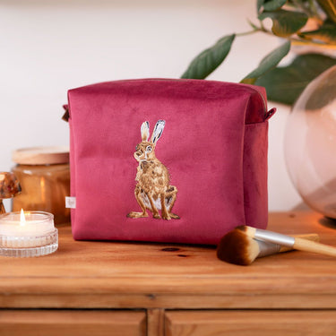 Wrendale Designs 'Golden Hour' Hare Embroidered Cosmetic Bag| Online For Equine