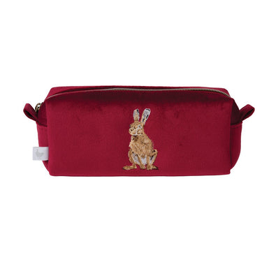 Wrendale Designs 'Golden Hour' Hare Embroidered Make Up Brush Bag| Online For Equine