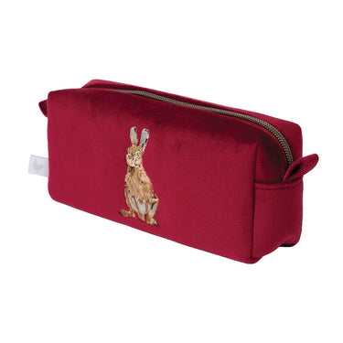 Wrendale Designs 'Golden Hour' Hare Embroidered Make Up Brush Bag| Online For Equine