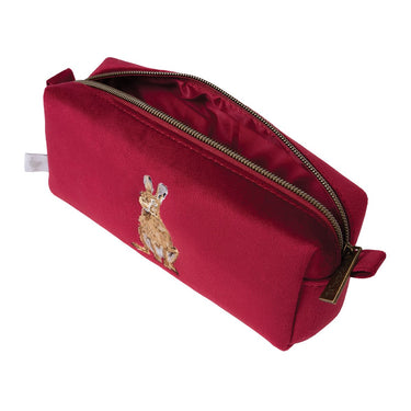 Wrendale Designs 'Golden Hour' Hare Embroidered Make Up Brush Bag| Online For Equine