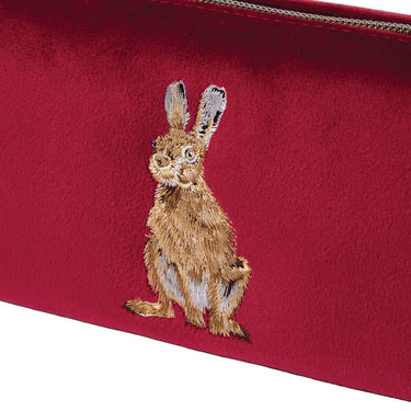 Wrendale Designs 'Golden Hour' Hare Embroidered Make Up Brush Bag| Online For Equine