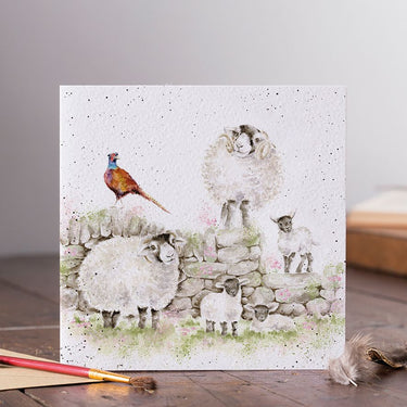 Wrendale Designs 'Green Pastures' Sheep Card| Online For Equine