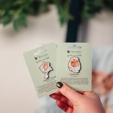 Wrendale Designs 'Grinny Pig' Guinea Pig Pin Badge| Online For Equine