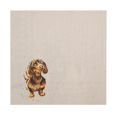 Wrendale Designs 'Growing Old Together' Spaniel And Labrador Lunch Napkin| Online For Equine