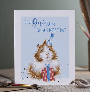 Wrendale Designs 'Guinea Be A Great Day' Guinea Pig Birthday Card| Online For Equine