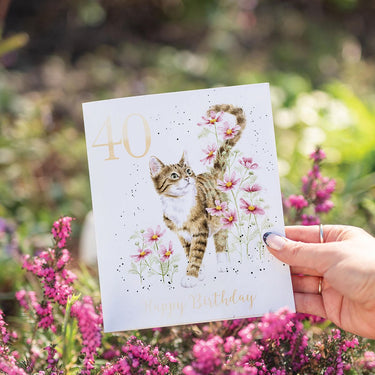 Wrendale Designs 'Harmony' Cat 40Th Birthday Card| Online For Equine