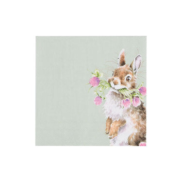 Wrendale Designs 'Head Clover Heels' Rabbit Cocktail Napkin| Online For Equine