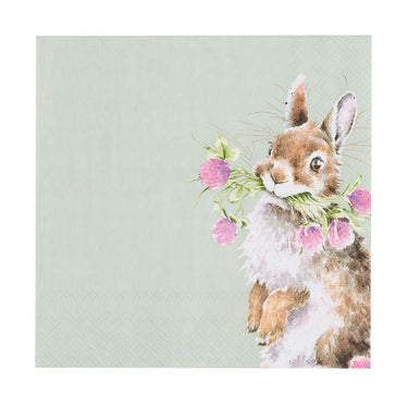 Wrendale Designs 'Head Clover Heels' Rabbit Lunch Napkin| Online For Equine