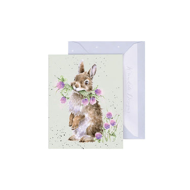 Wrendale Designs 'Head Clover Heels' Rabbit Mini Card| Online For Equine