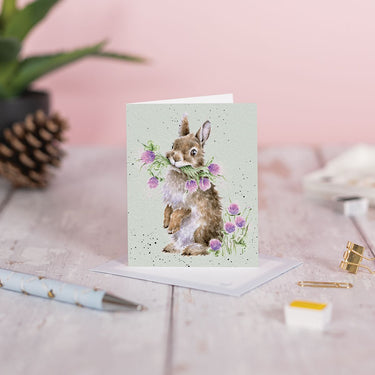 Wrendale Designs 'Head Clover Heels' Rabbit Mini Card| Online For Equine
