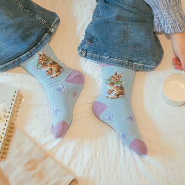Wrendale Designs 'Head Clover Heels' Rabbit Socks| Online For Equine