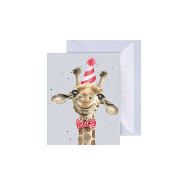 Wrendale Designs 'Here For The Cake' Giraffe Mini Card| Online For Equine
